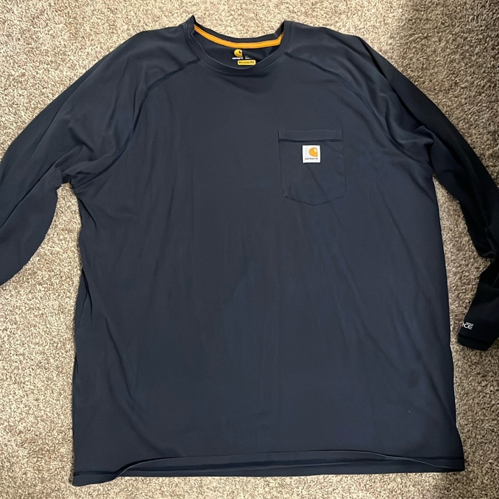 Men’s Carhartt long sleeve shirt. Navy size 3XL